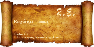 Regényi Emma névjegykártya